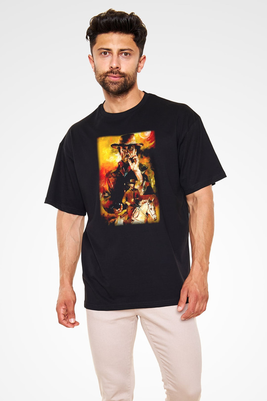 Clint Eastwood Siyah Unisex Oversize Tişört T-Shirt