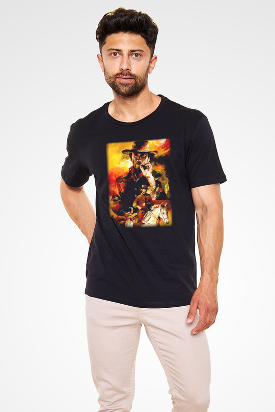 Clint Eastwood Siyah Unisex Tişört T-Shirt - TişörtFabrikası
