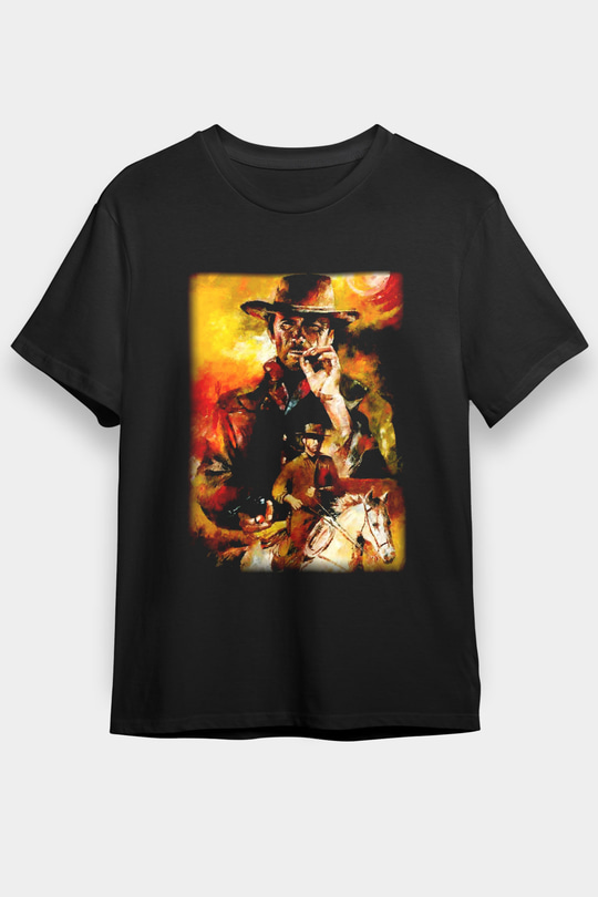 Clint Eastwood Siyah Unisex Tişört T-Shirt - TişörtFabrikası