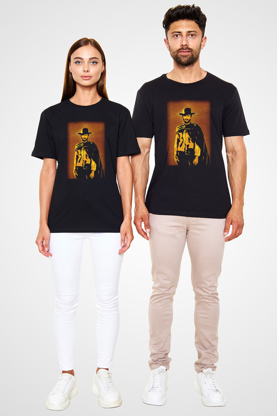 Clint Eastwood Siyah Unisex Tişört T-Shirt - TişörtFabrikası