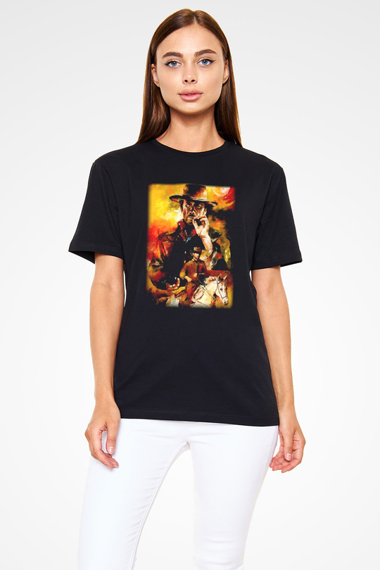 Clint Eastwood Siyah Unisex Tişört T-Shirt - TişörtFabrikası