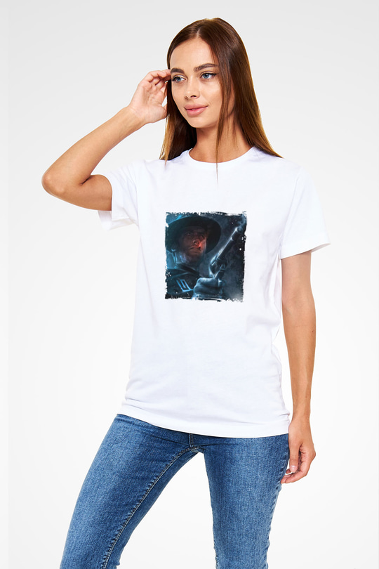 Clint Eastwood Unisex Baskılı Beyaz Tişört