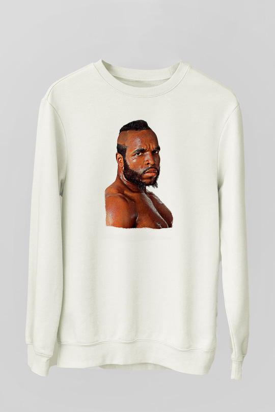 Clubber Baskılı Beyaz Unisex Sweatshirt