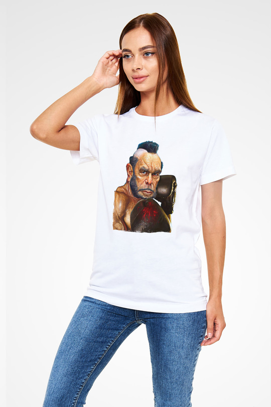 Clubber Baskılı Unisex Beyaz Tişört - Tshirt