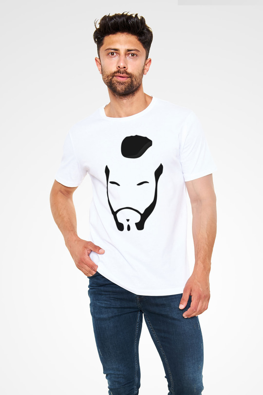 Clubber Baskılı Unisex Beyaz Tişört - Tshirt