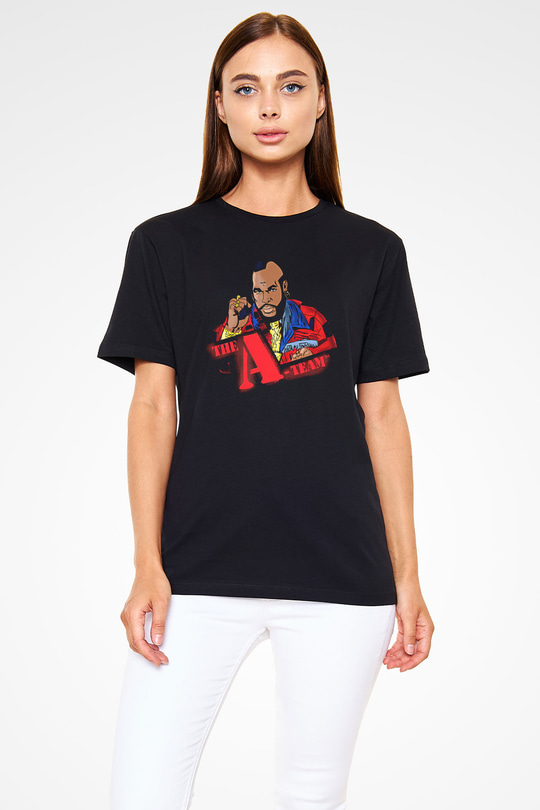 Clubber Baskılı Unisex Siyah Tişört - Tshirt