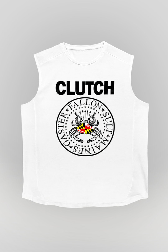 Clutch Beyaz Unisex Kolsuz Tişört