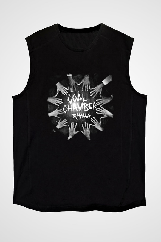 Coal Chamber Baskılı Unisex Siyah Kolsuz Tişört