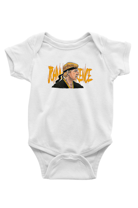 Cobra Kai Baskılı Beyaz Unisex Bebek Body - Zıbın