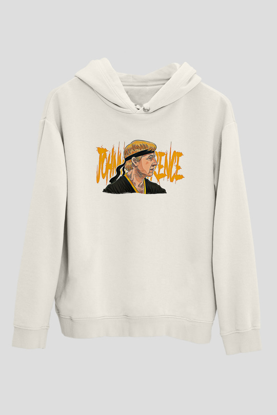 Cobra Kai Baskılı Beyaz Unisex Hoodie