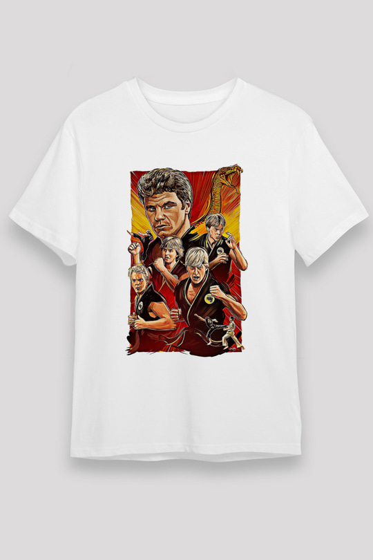 Cobra Kai Unisex Baskılı Beyaz Tişört - Tshirt