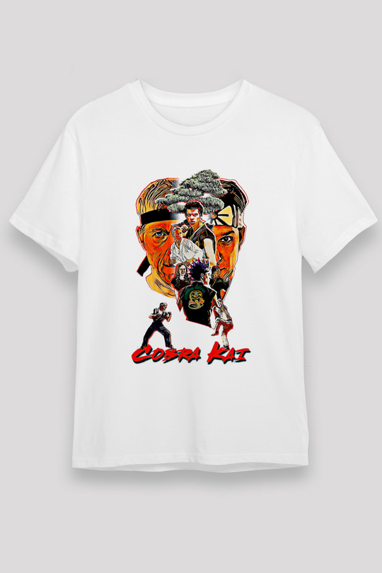 Cobra Kai Unisex Baskılı Beyaz Tişört - Tshirt