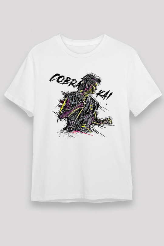 Cobra Kai Unisex Baskılı Beyaz Tişört - Tshirt