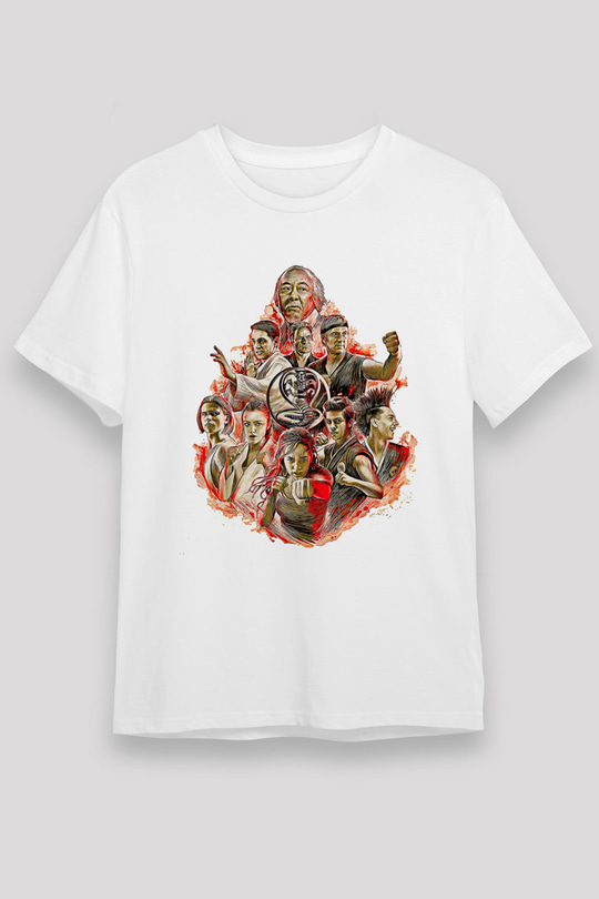 Cobra Kai Unisex Baskılı Beyaz Tişört - Tshirt