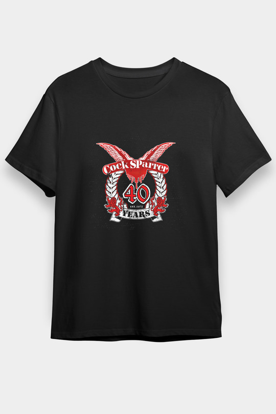 Cock Sparrer Baskılı Unisex Siyah Tişört