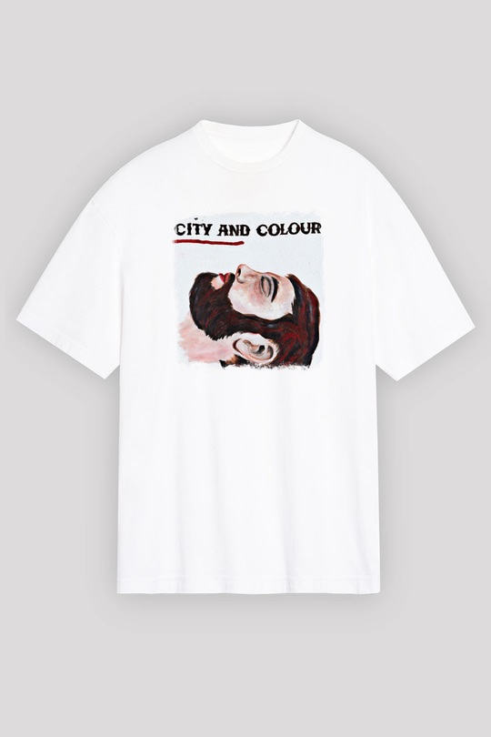 Color of Violence Baskılı Unisex Beyaz Oversize Tişört