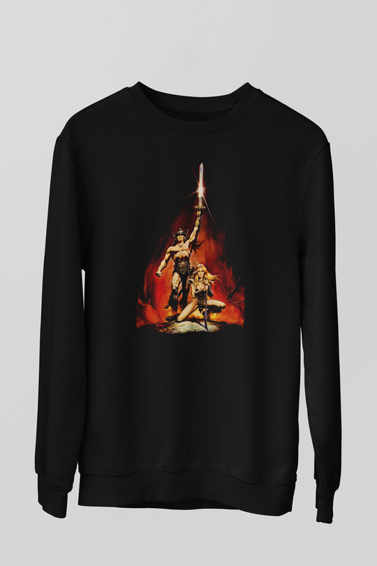 Conan the Barbarian Siyah Unisex Sweatshirt