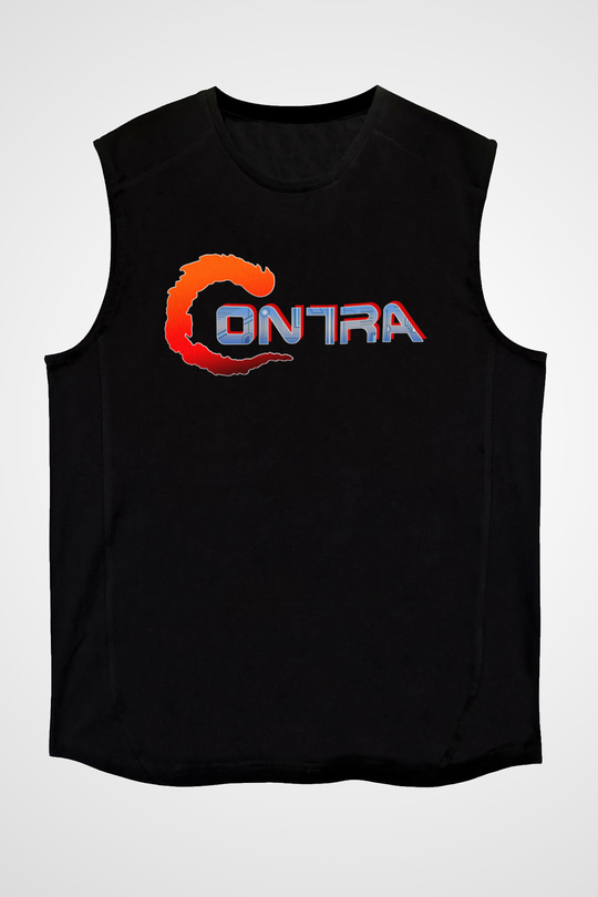Contra Siyah Unisex Kolsuz Tişört