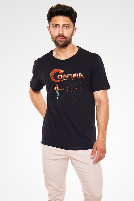 Contra Siyah Unisex Tişört T-Shirt