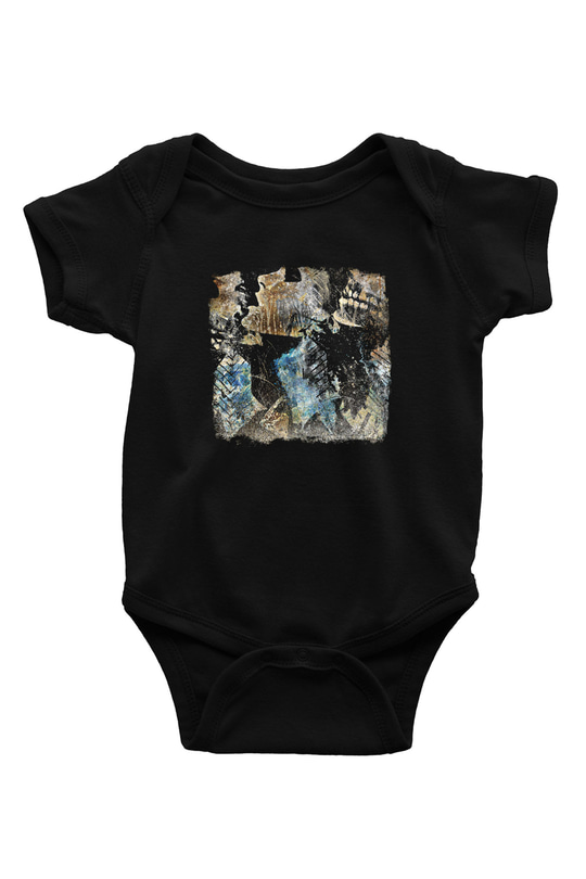 Converge Baskılı Unisex Siyah Bebek Body - Zıbın