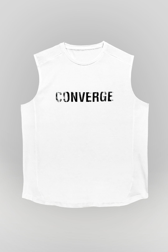 Converge Beyaz Unisex Kolsuz Tişört