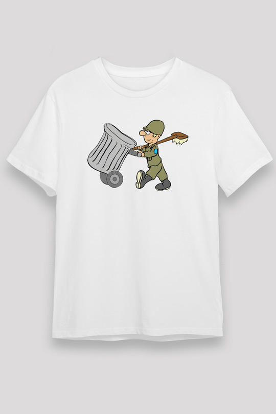 Çöpçü Beyaz Unisex Tişört T-Shirt - TişörtFabrikası