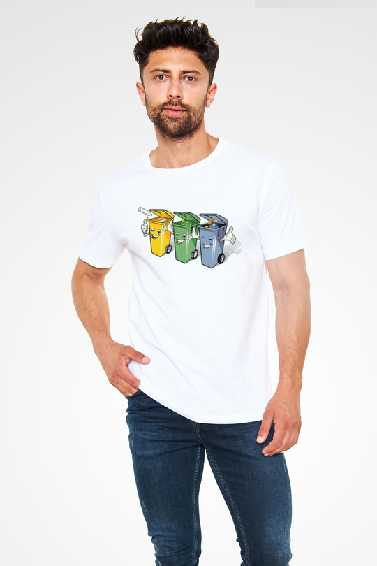 Çöpçü Beyaz Unisex Tişört T-Shirt - TişörtFabrikası
