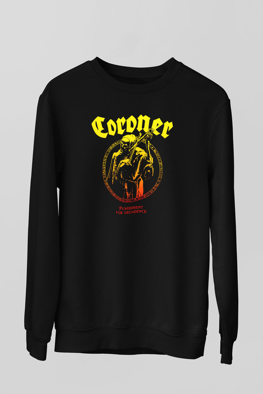 Coroner Siyah Unisex Sweatshirt
