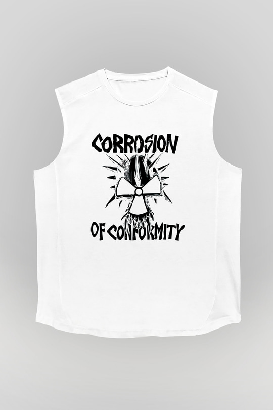 Corrosion of Conformity Beyaz Unisex Kolsuz Tişört