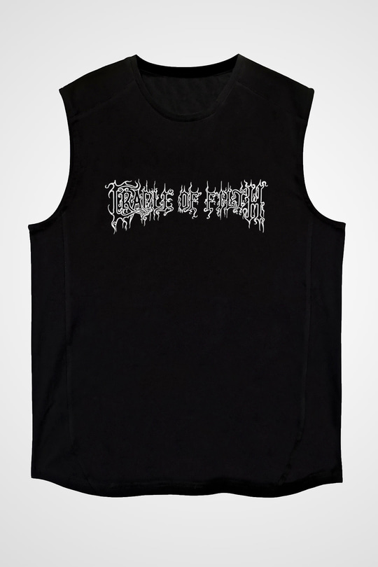 Cradle of filth Baskılı Unisex Siyah Kolsuz Tişört - Tshirt