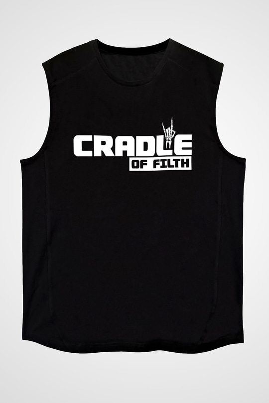Cradle of filth Baskılı Unisex Siyah Kolsuz Tişört - Tshirt