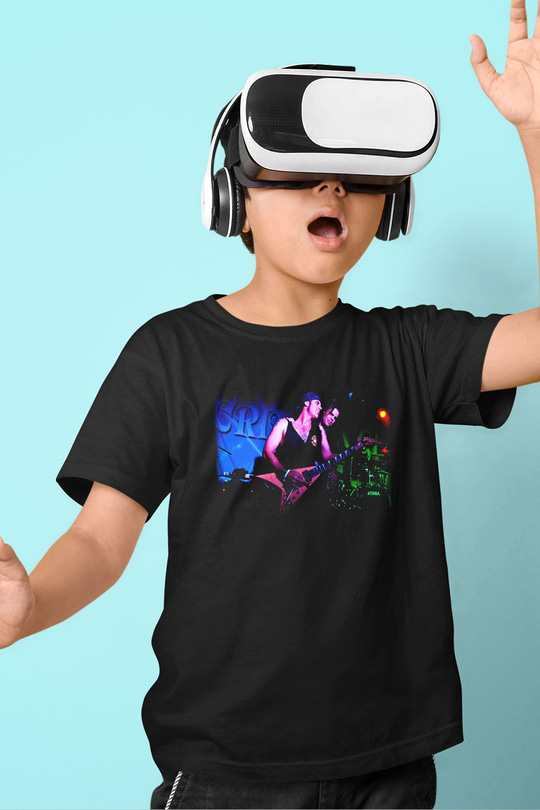 Crimson Glory Baskılı Siyah Unisex Çocuk Tişört
