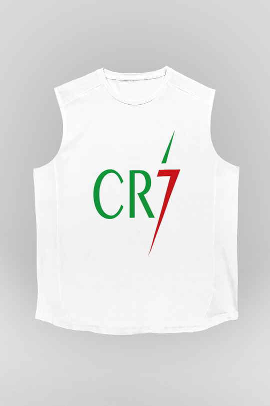 Cristiano Ronaldo Beyaz Unisex Kolsuz Tişört