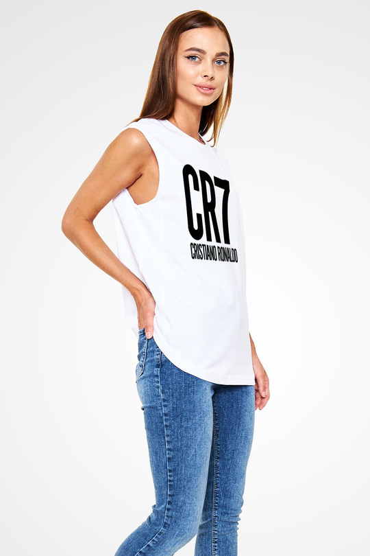 Cristiano Ronaldo Beyaz Unisex Kolsuz Tişört