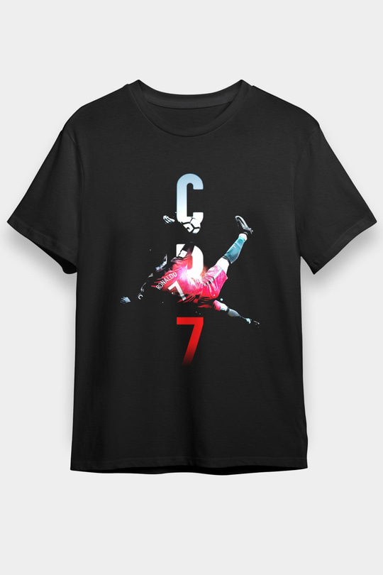 Cristiano Ronaldo Siyah Unisex Tişört T-Shirt - TişörtFabrikası