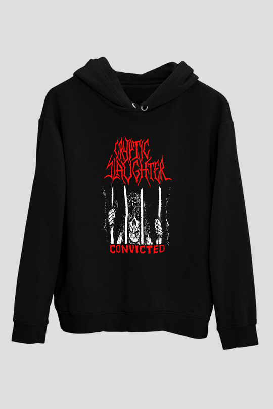Cryptic Slaughter Siyah Unisex Kapüşonlu Sweatshirt