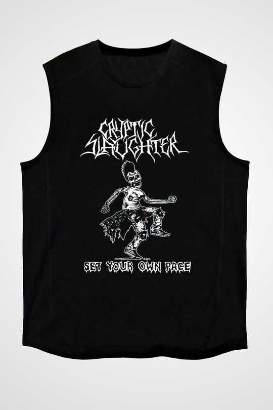 Cryptic Slaughter Siyah Unisex Kolsuz Tişört