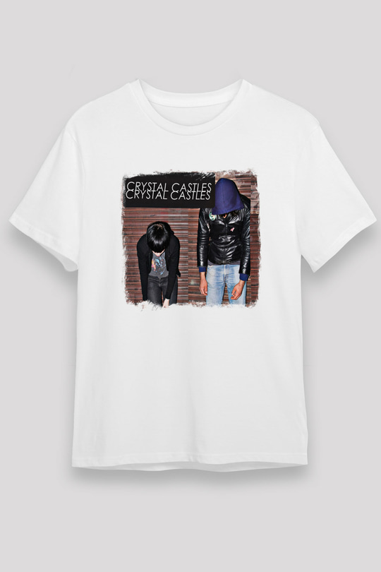 Crystal Castles Baskılı Unisex Beyaz Tişört