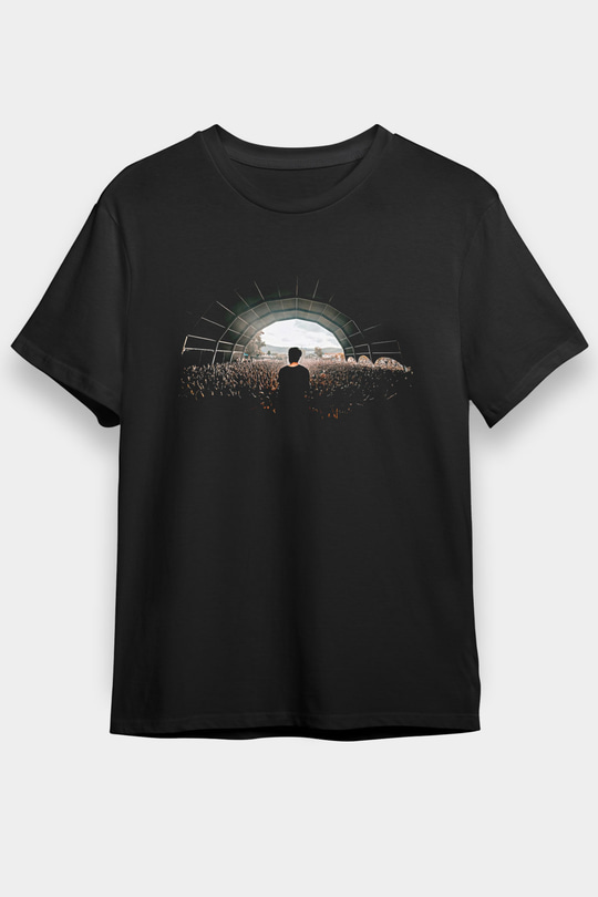 Crystal Lake Baskılı Unisex Siyah Tişört - Tshirt