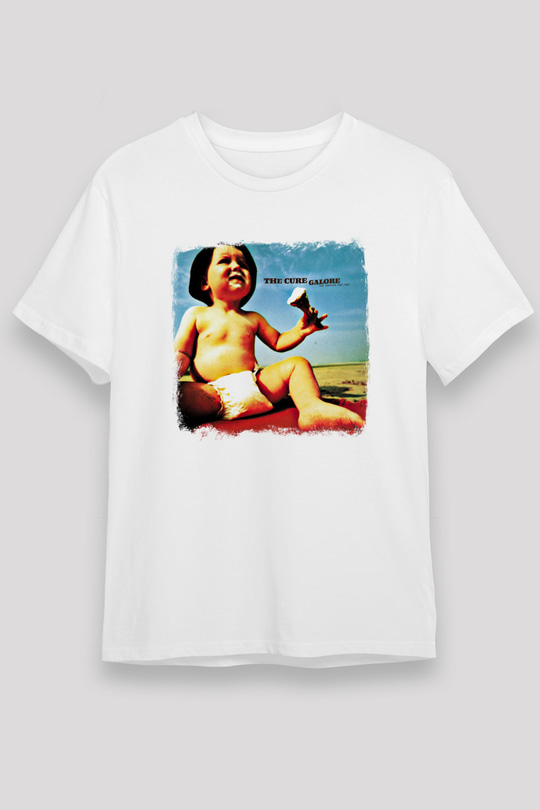 Cure Baskılı Unisex Beyaz Tişört