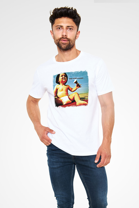 Cure Baskılı Unisex Beyaz Tişört
