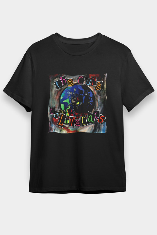 Cure Baskılı Unisex Siyah Tişört