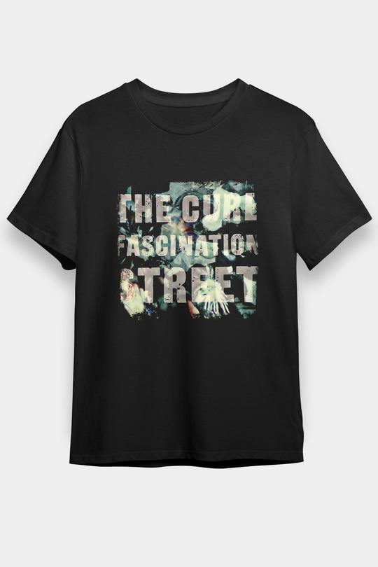 Cure Baskılı Unisex Siyah Tişört