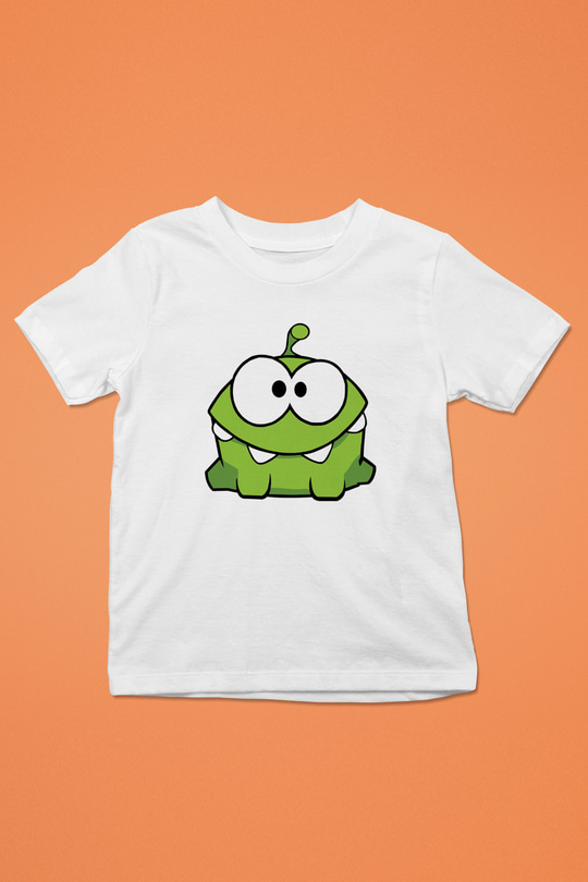 Cut the Rope Baskılı Beyaz Unisex Çocuk Tişört