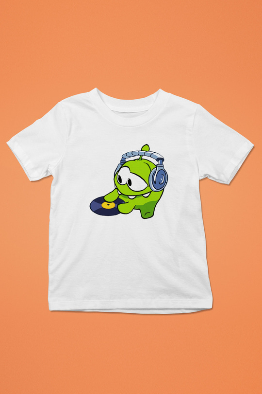Cut the Rope Baskılı Beyaz Unisex Çocuk Tişört