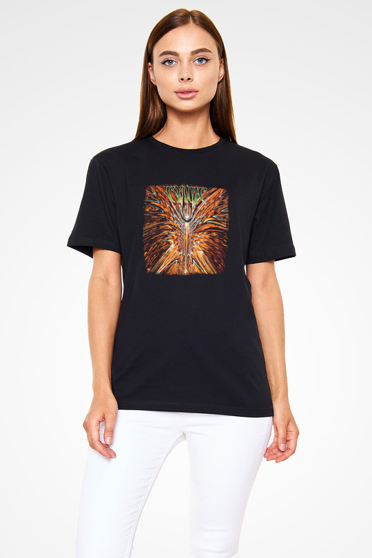 Cynic Baskılı Unisex Siyah Tişört