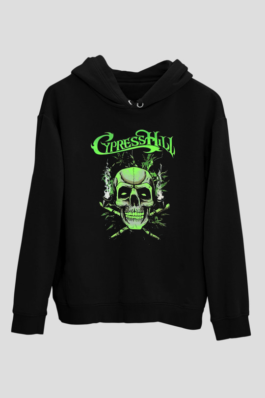 Cypress Hill Siyah Unisex Kapüşonlu Sweatshirt