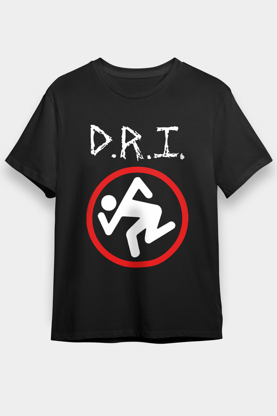 D.R.I Siyah Unisex Tişört T-Shirt - TişörtFabrikası