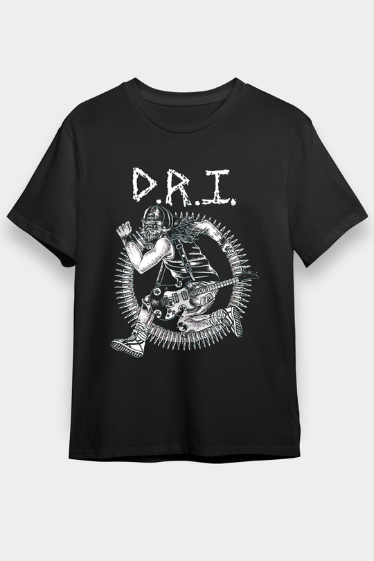 D.R.I Siyah Unisex Tişört T-Shirt - TişörtFabrikası