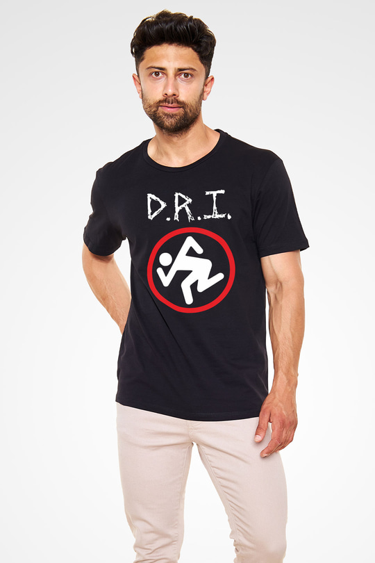 D.R.I Siyah Unisex Tişört T-Shirt - TişörtFabrikası